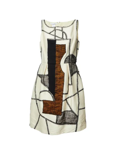 Oscar de la Renta Pre-Owned embroidered sleeveless dress