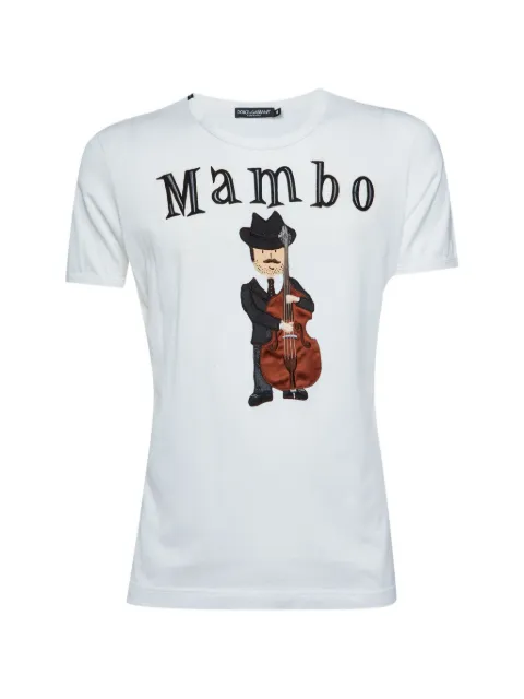 Dolce & Gabbana Pre-Owned Mambo-embroidered T-shirt