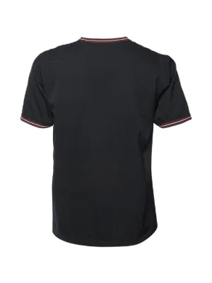 Gucci Pre-Owned stripe-detail V-neck T-shirt | Black | FARFETCH JO