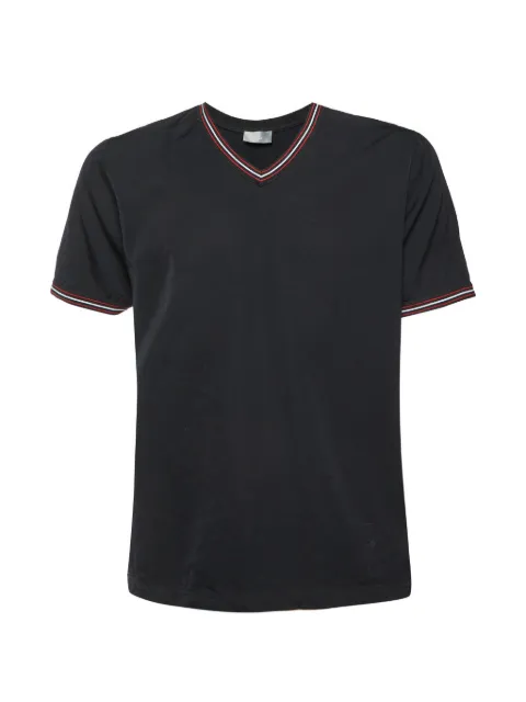 Gucci Pre-Owned stripe-detail V-neck T-shirt