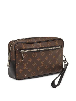 Louis Vuitton クラッチバッグ ブラック/ブラウン Louis Vuitton Pre-Owned Kasai Monogram-patterned Clutch Bag