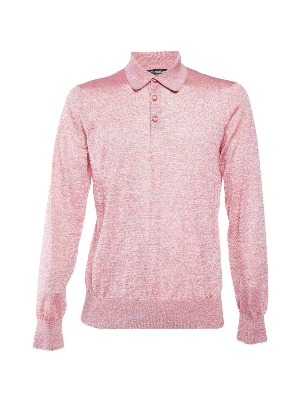 Dolce & Gabbana Pre-Owned melange knit polo - Rosa