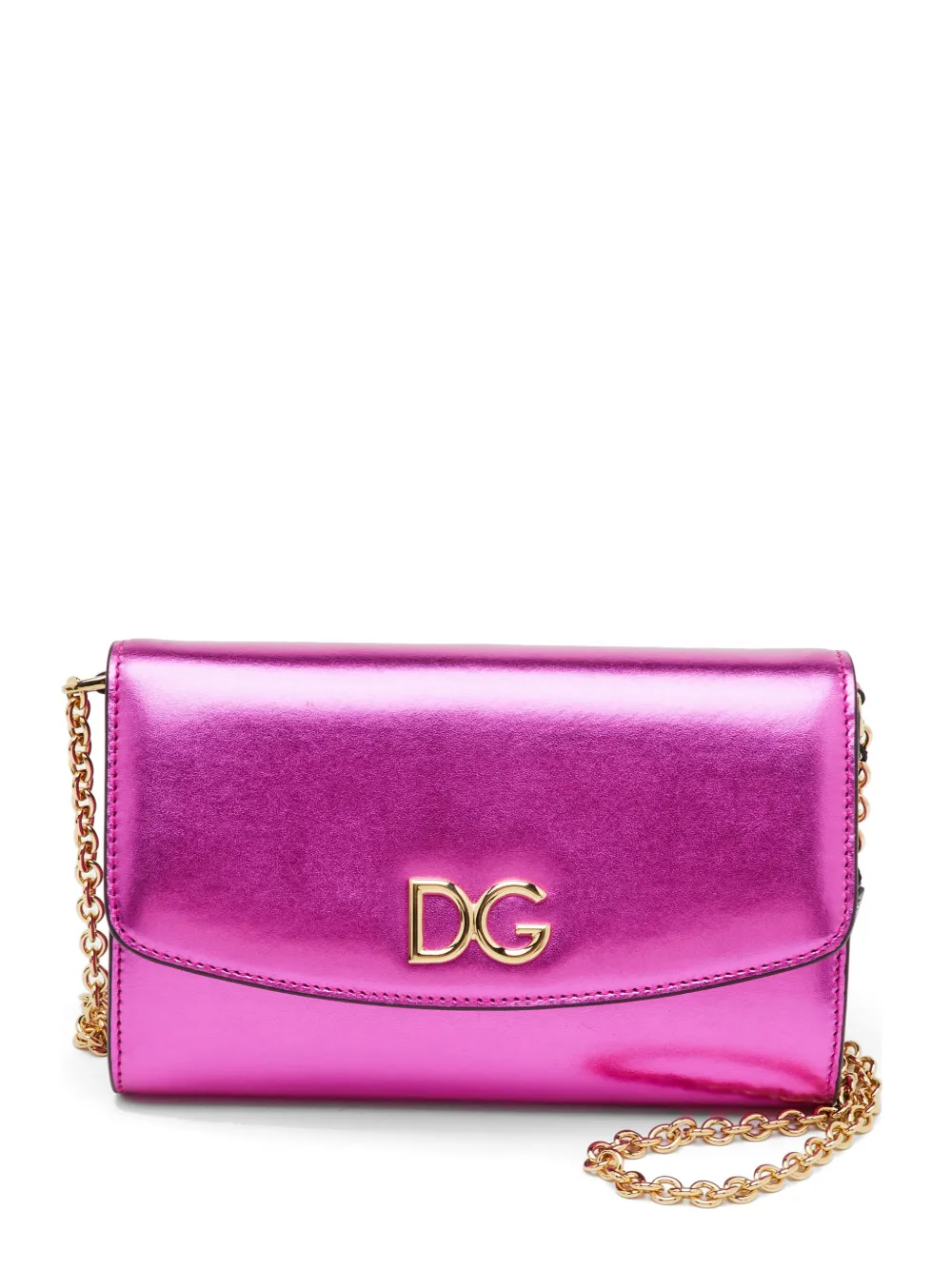 Pre-owned Dolce & Gabbana Logo-plaque Crossbody Bag In Pink