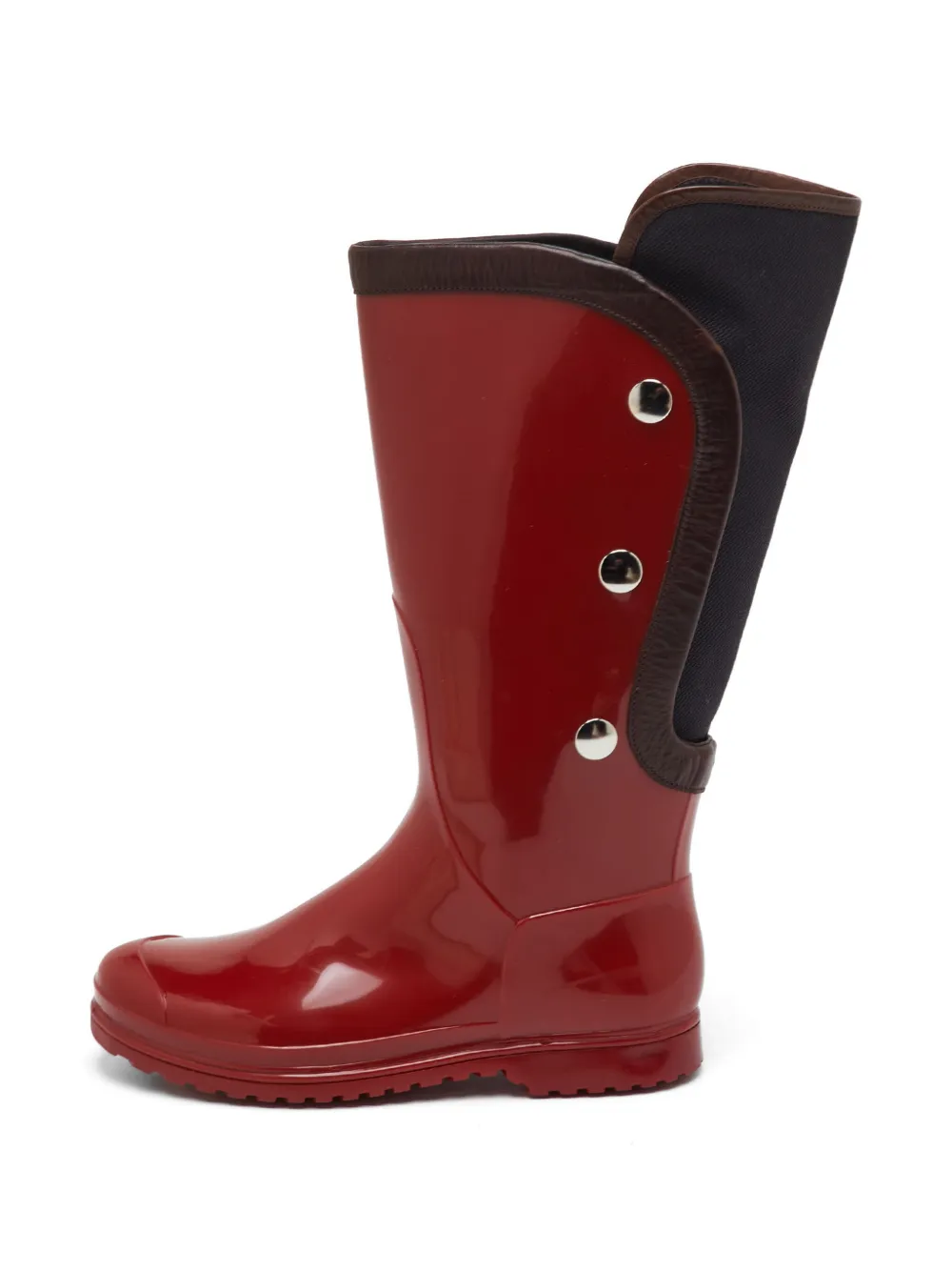 Marni Pre-Owned button-detail rain boots - Rosso