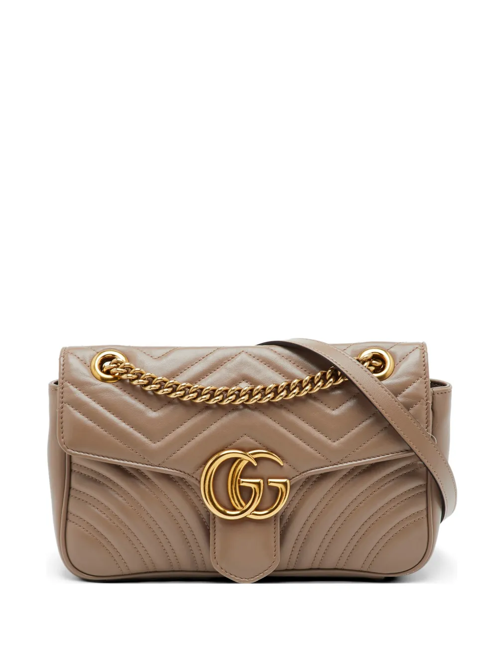 Gucci Pre-Owned GG Marmont matelassé shoulder bag - Brown