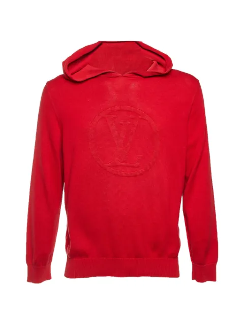 Louis Vuitton Pre-Owned hoodie en maille à logo imprimé