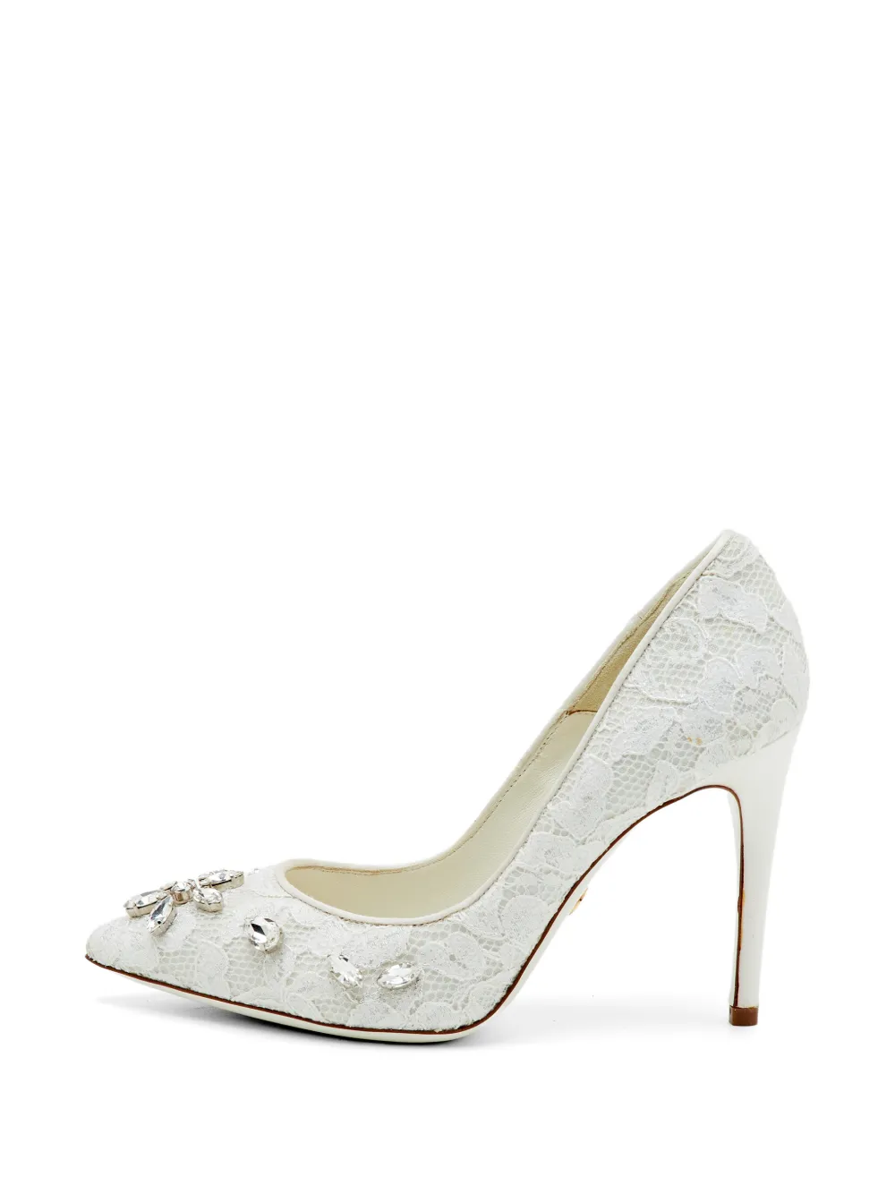 Loriblu crystal-embellished lace pumps - Weiß