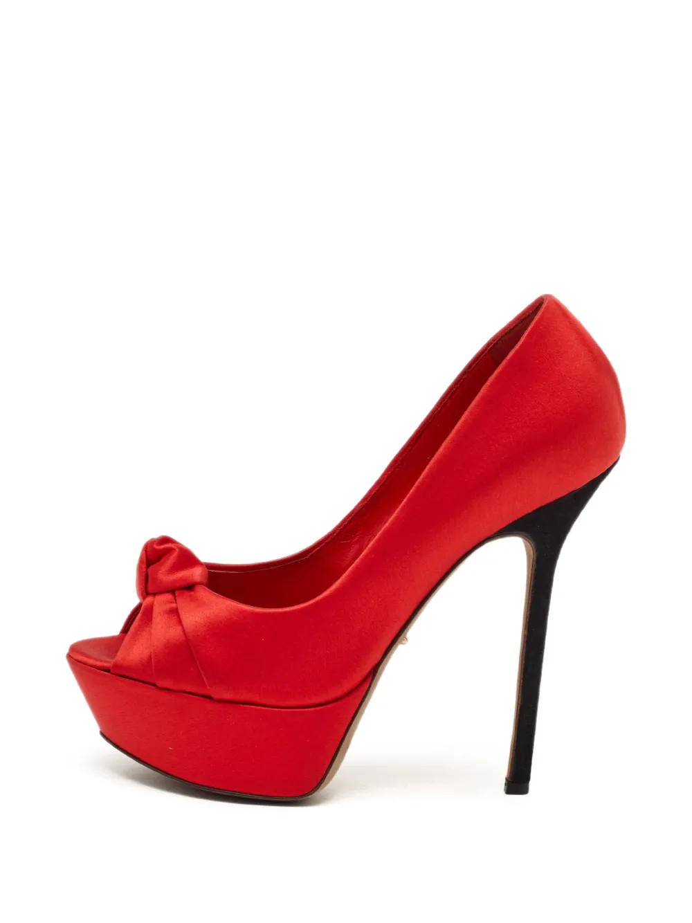 Sergio Rossi knot peep-toe pumps - Red