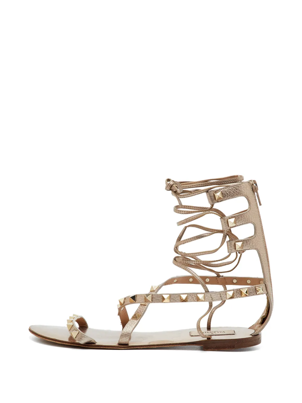 Jimmy Choo Pre-Owned Rockstud gladiator sandals - Nude