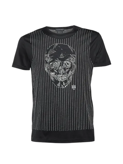 Alexander McQueen Pre-Owned T-shirt med dødningehovedbroderi