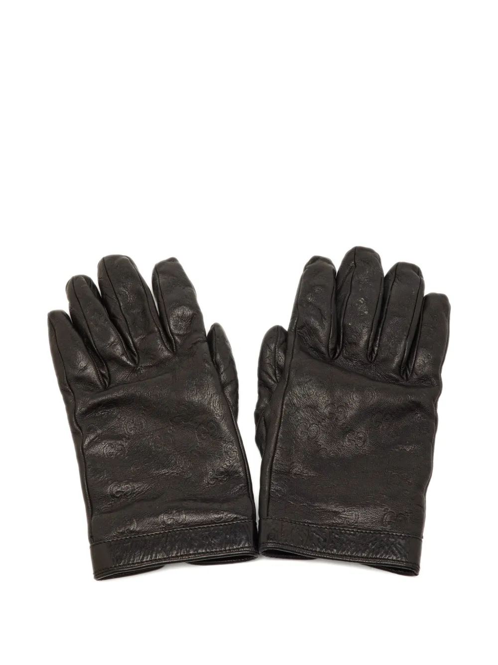 Gucci Pre-Owned leather gloves - Nero