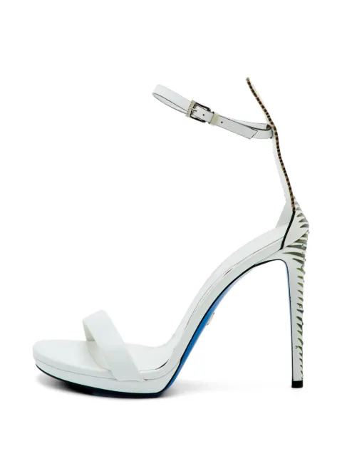 Loriblu crystal-embellished leaf-motif sandals