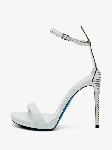 Loriblu crystal-embellished leaf-motif sandals