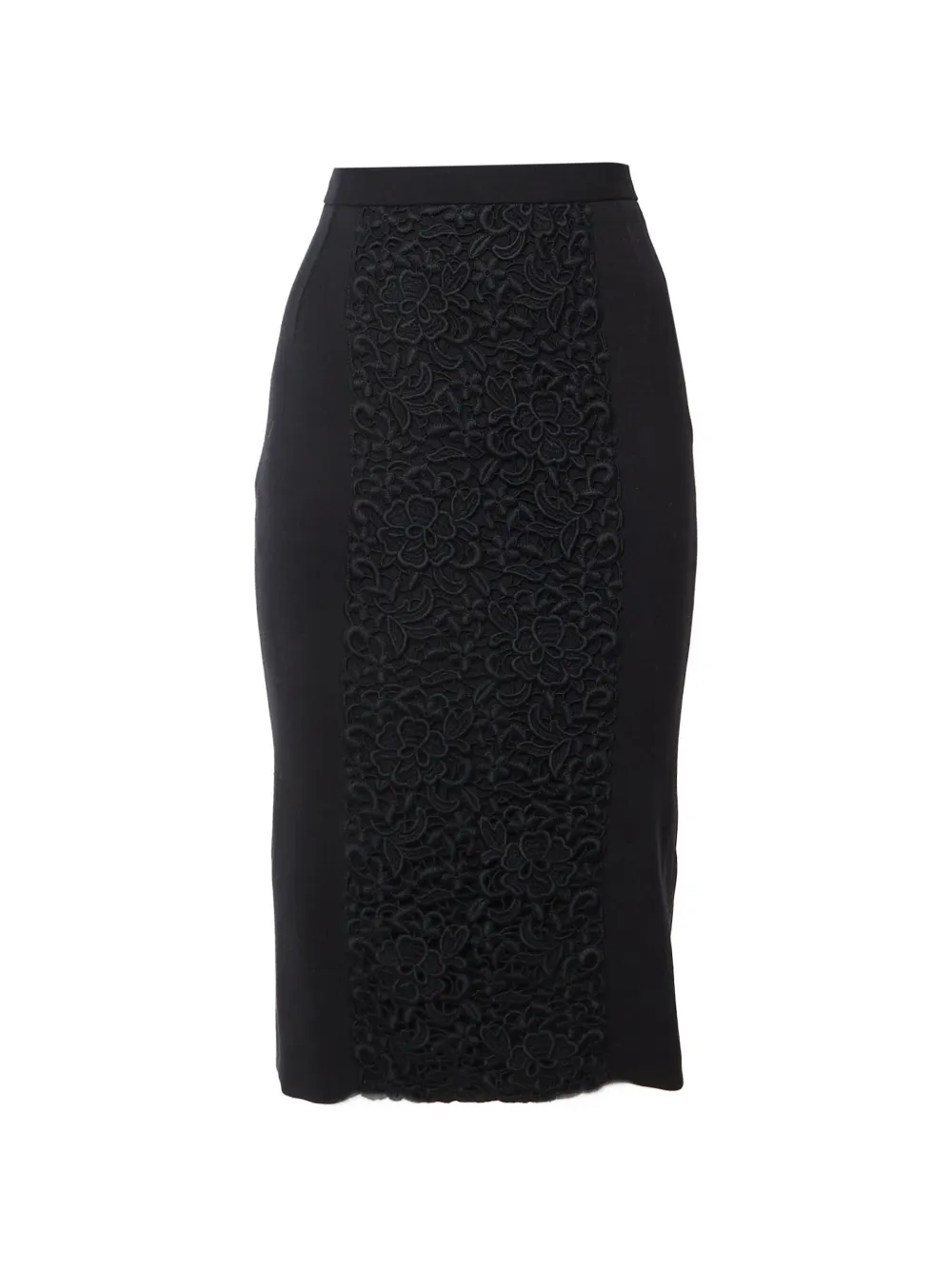 Dolce & Gabbana Pre-Owned lace-trim pencil skirt - Nero