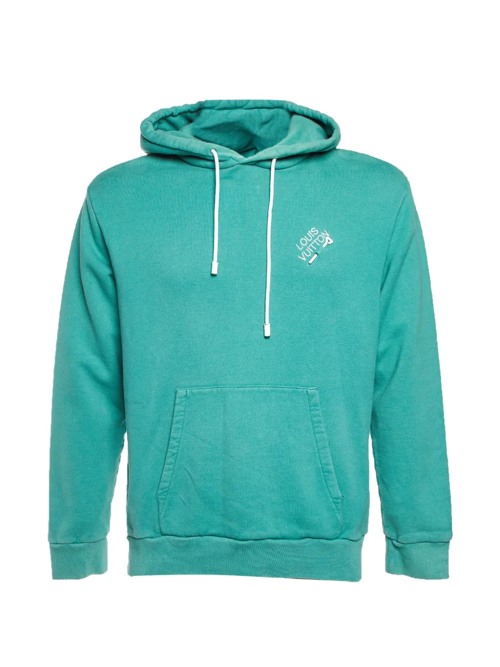 Louis Vuitton Pre-Owned logo-embroidered hoodie - Verde
