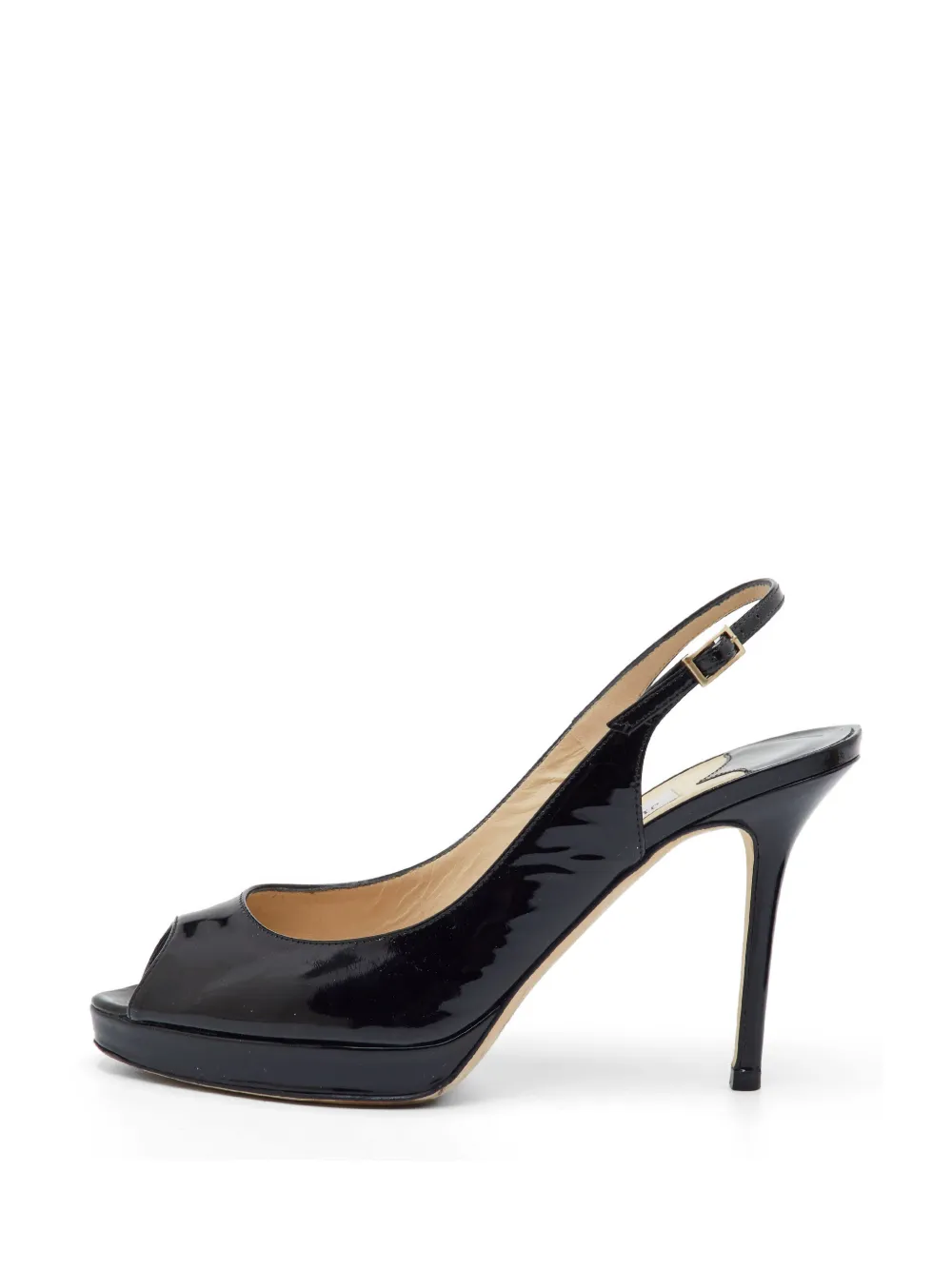 Jimmy Choo Pre-Owned Nova buckle-detail leather heeled sandals - Schwarz
