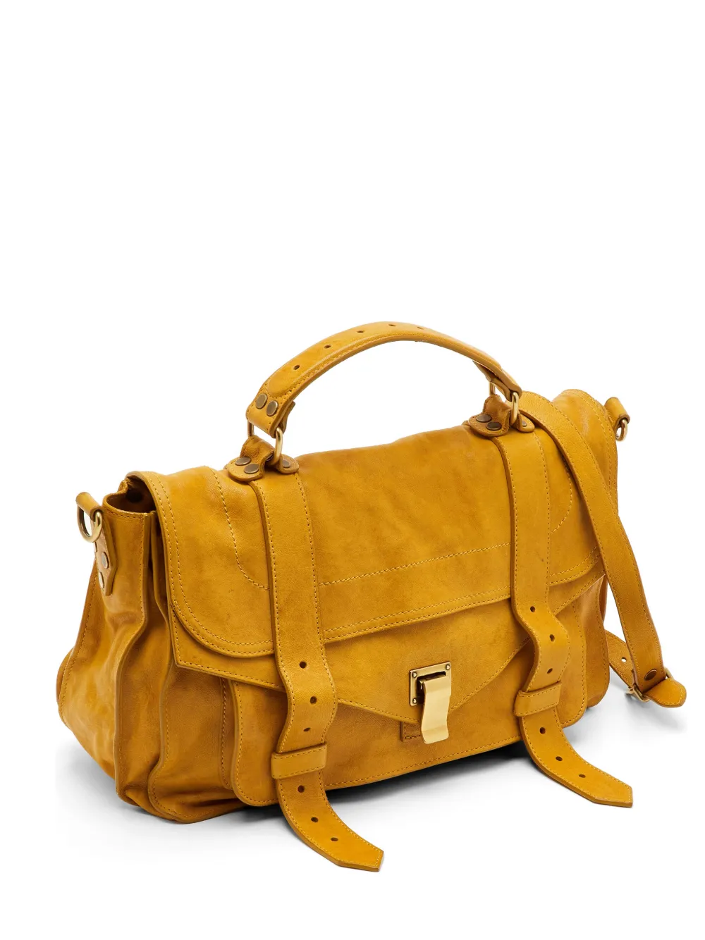 Proenza Schouler PS1 leather top handle bag - Giallo