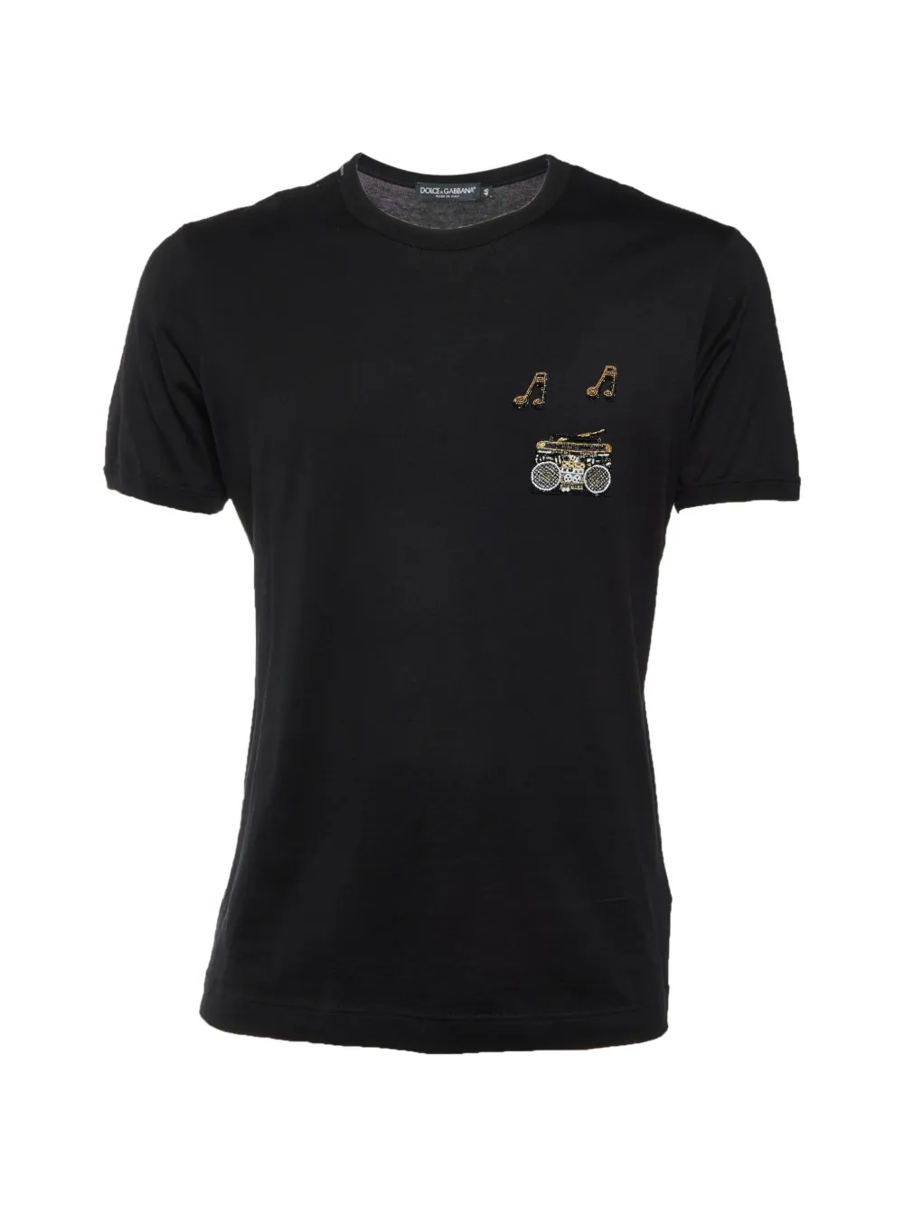 Dolce & Gabbana Pre-Owned music-patch T-shirt - Nero