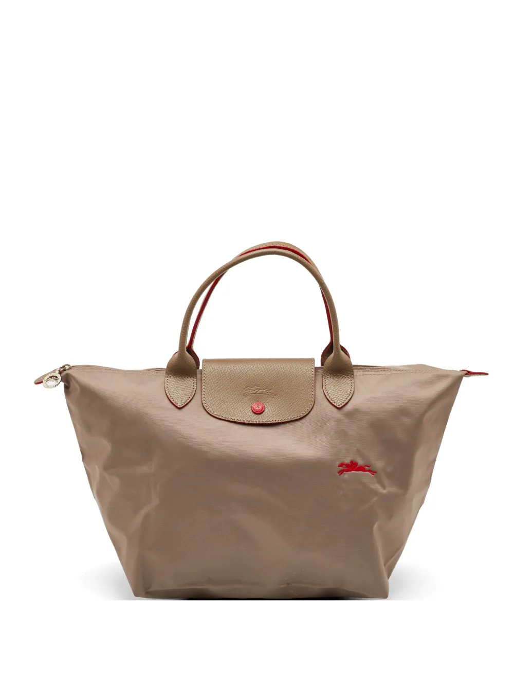 Longchamp medium Le Pliage leather-trim tote bag - Toni neutri