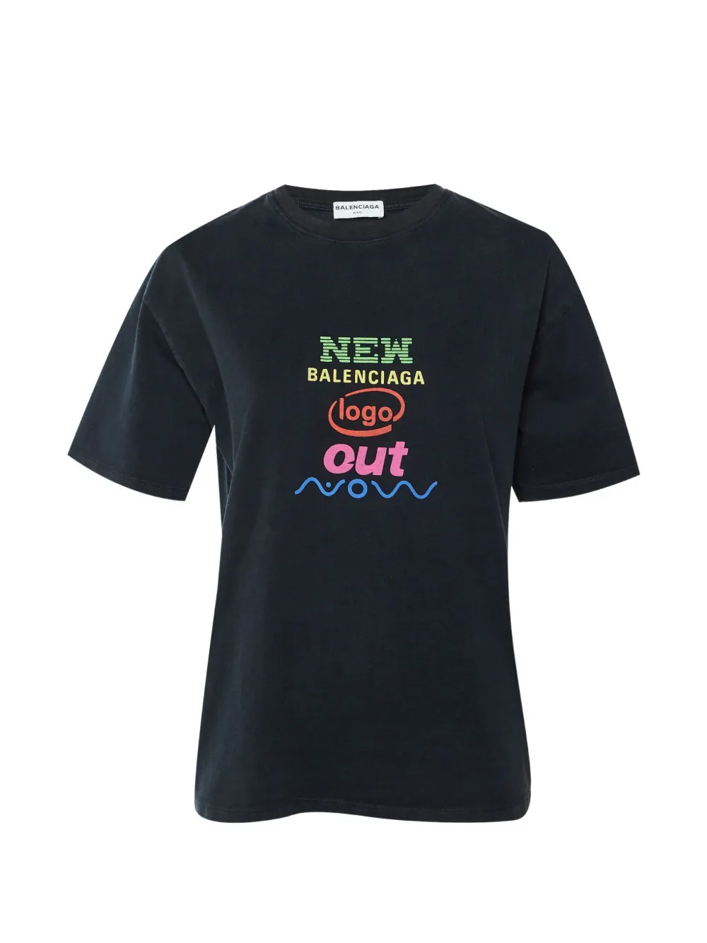 Balenciaga Pre-Owned logo-print crew-neck T-shirt - Nero