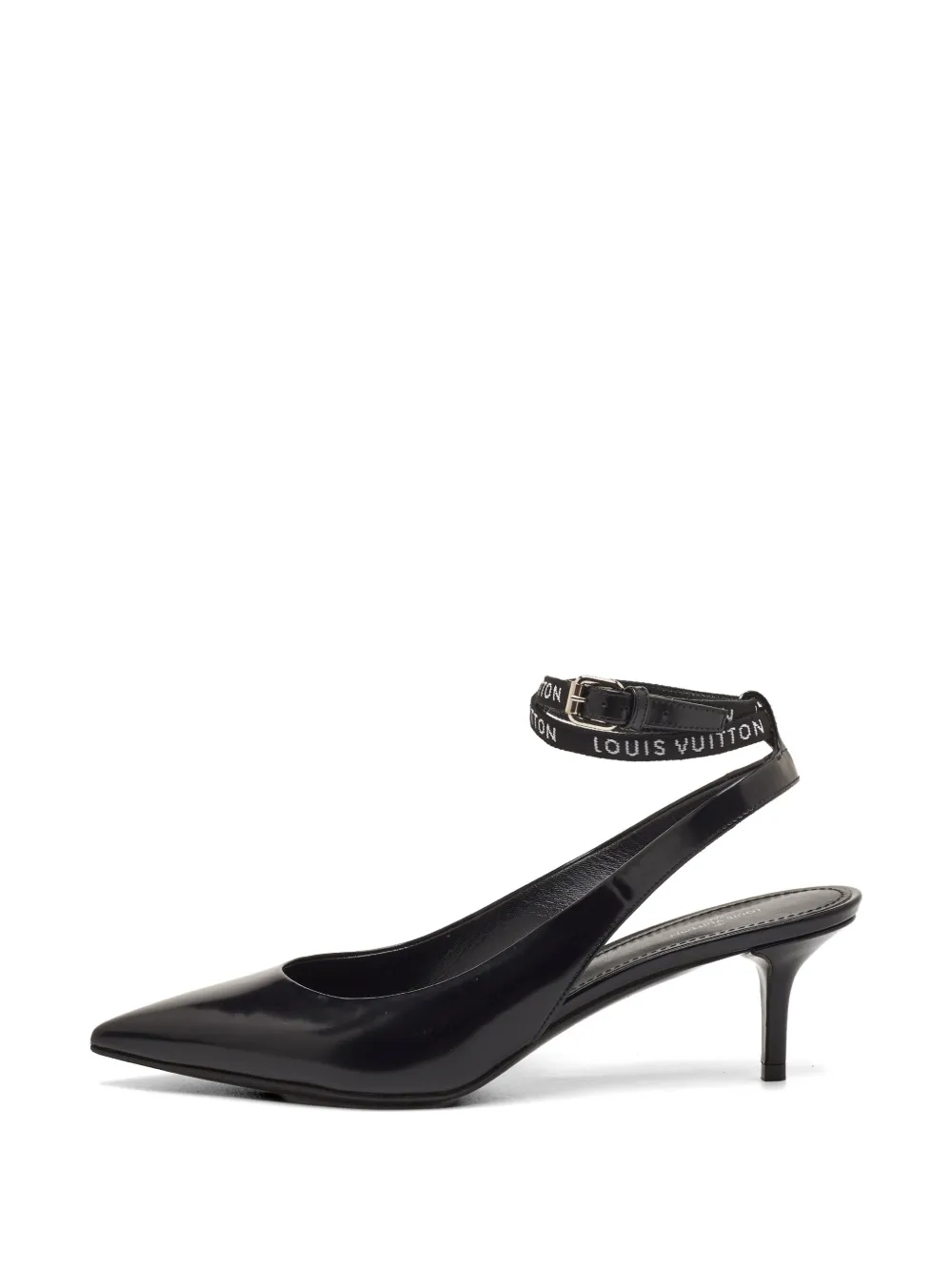 Louis Vuitton Pre-Owned pointed-toe ribbon-strap pumps - Nero
