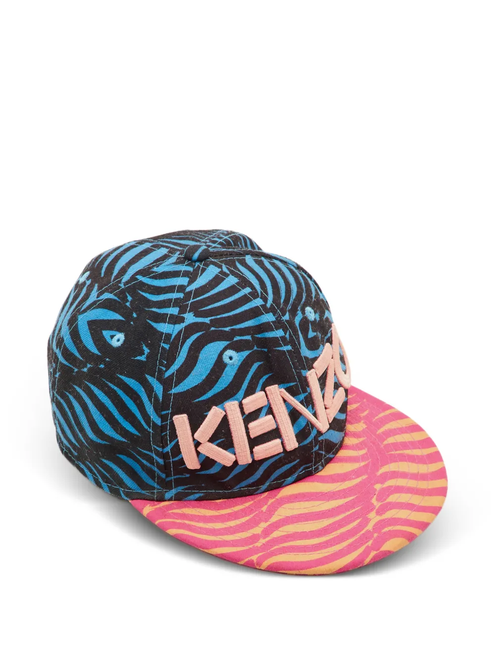 Kenzo Pre-Owned x New Era printed canvas baseball cap - Blu