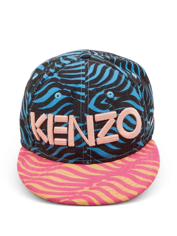 Kenzo Pre-Owned x New Era Printed Canvas Baseball Cap | Blue