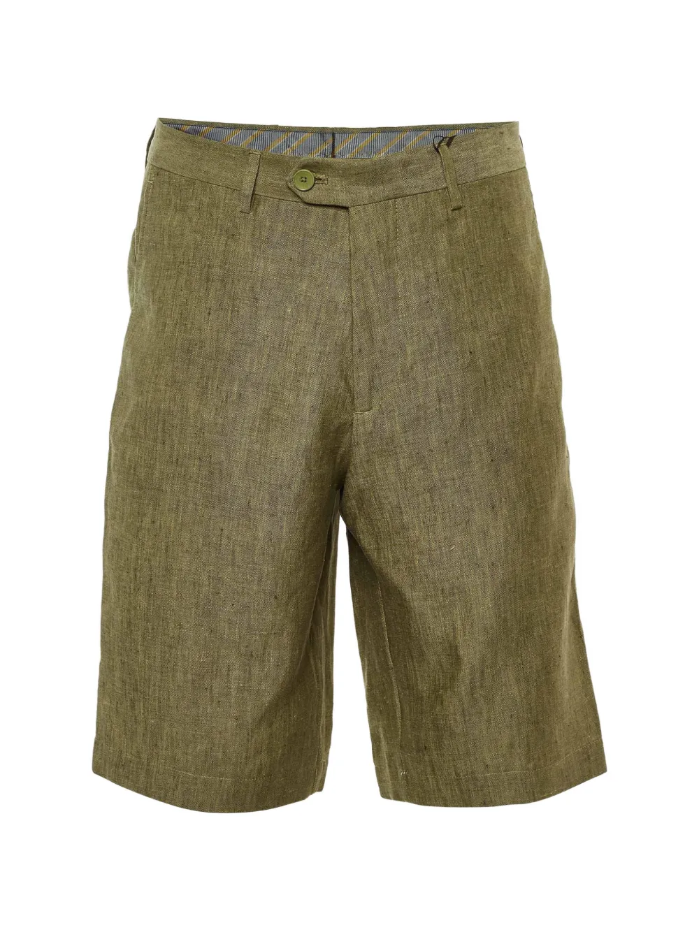 Etro Pre-Owned linen shorts - Verde
