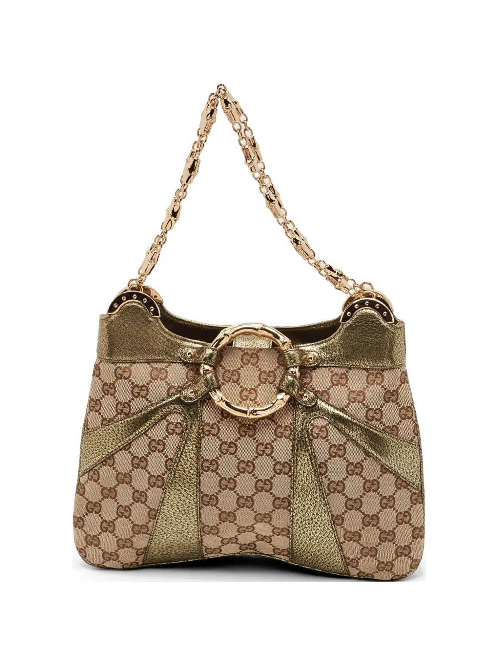 Gucci Pre-Owned GG Supreme canvas shoulder bag - Nude