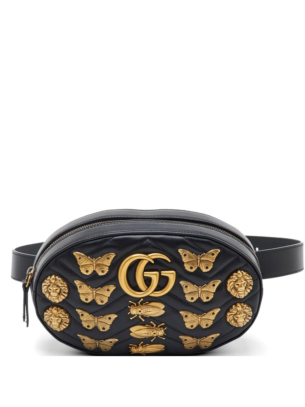 Gucci Pre-Owned GG Marmont leather belt bag - Nero