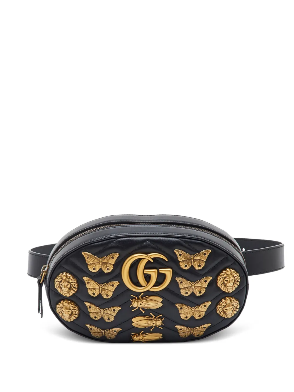 Gucci Pre-Owned GG Marmont leather belt bag - Nero