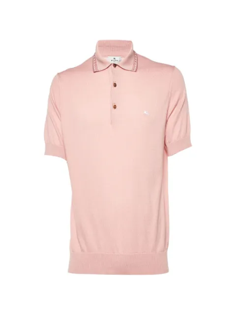 Etro Pre-Owned embroidered-logo knit polo shirt