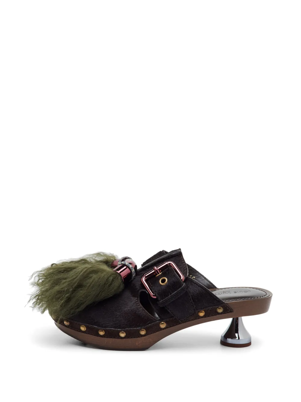 Louis Vuitton Pre-Owned buckle-detail mules - Marrone