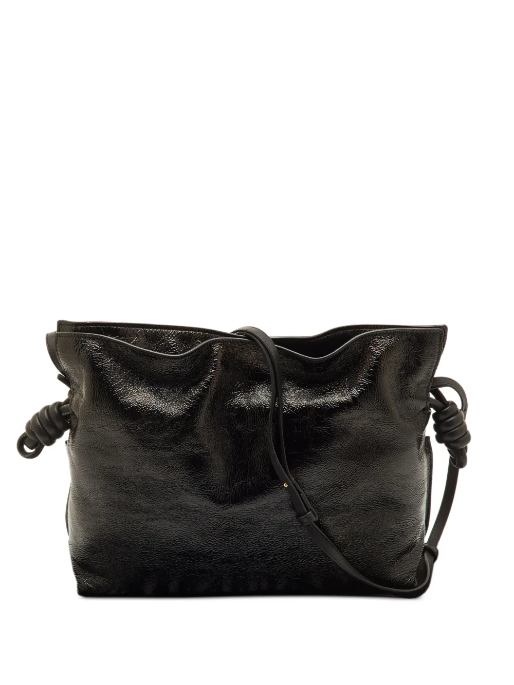 Loewe Pre-Owned 2021 Flamenco Knot leather shoulder bag - Nero