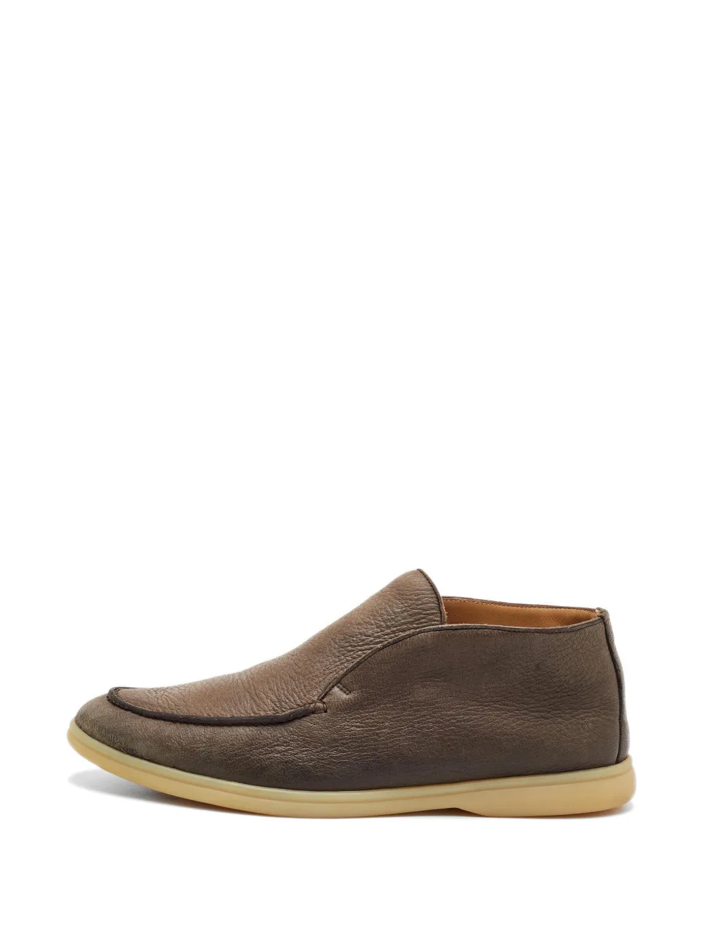 Loro Piana Pre-Owned Open Walk leather chelsea boots - Marrone