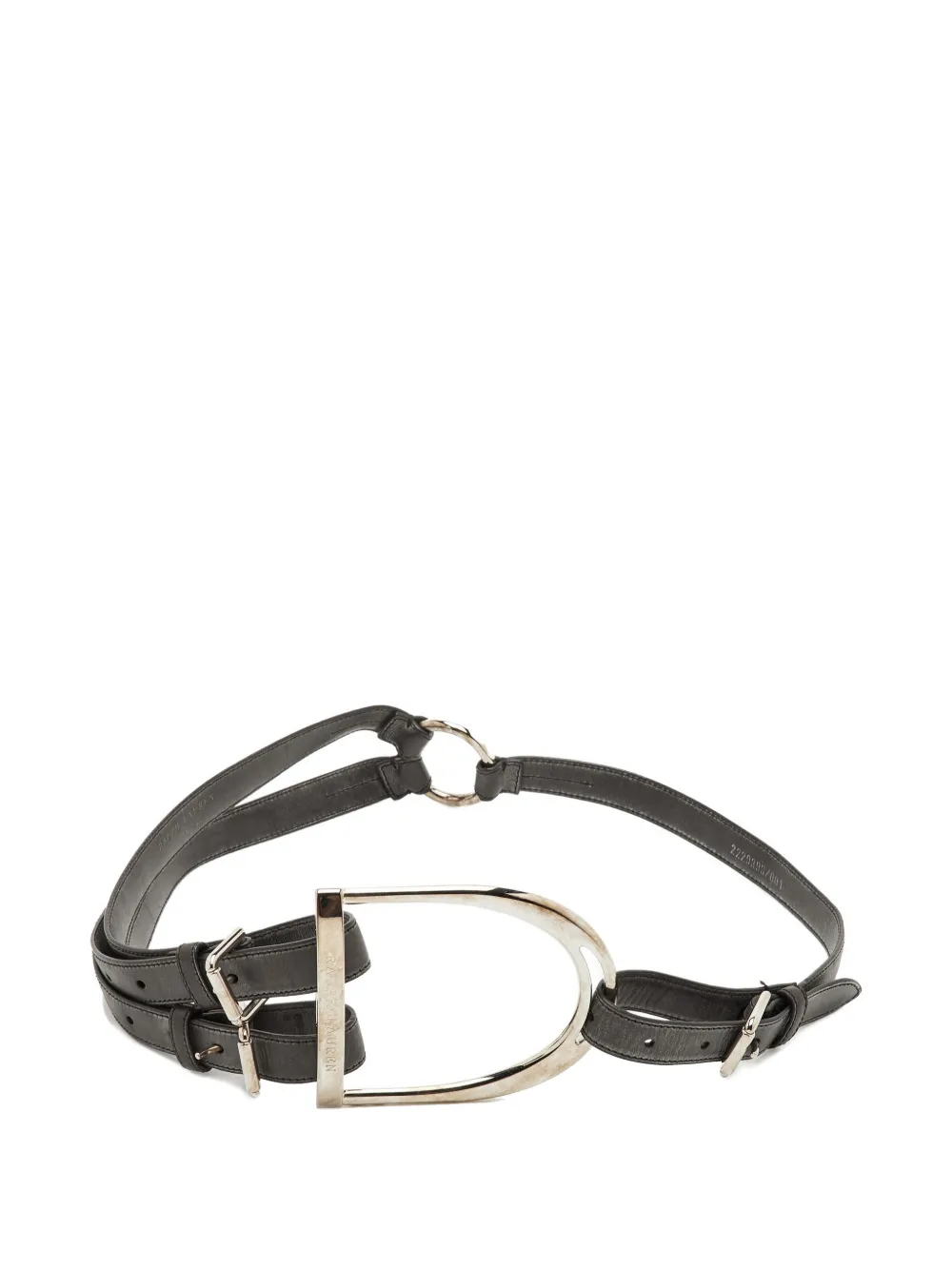 Polo Ralph Lauren Vintage tri-strap O-ring belt - Nero