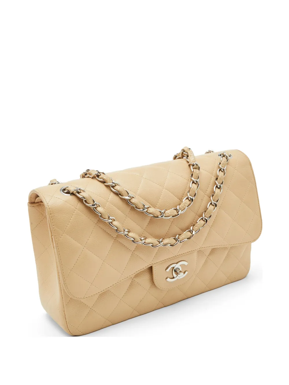CHANEL Pre-Owned jumbo Classic Double Flap shoulder bag - Nude