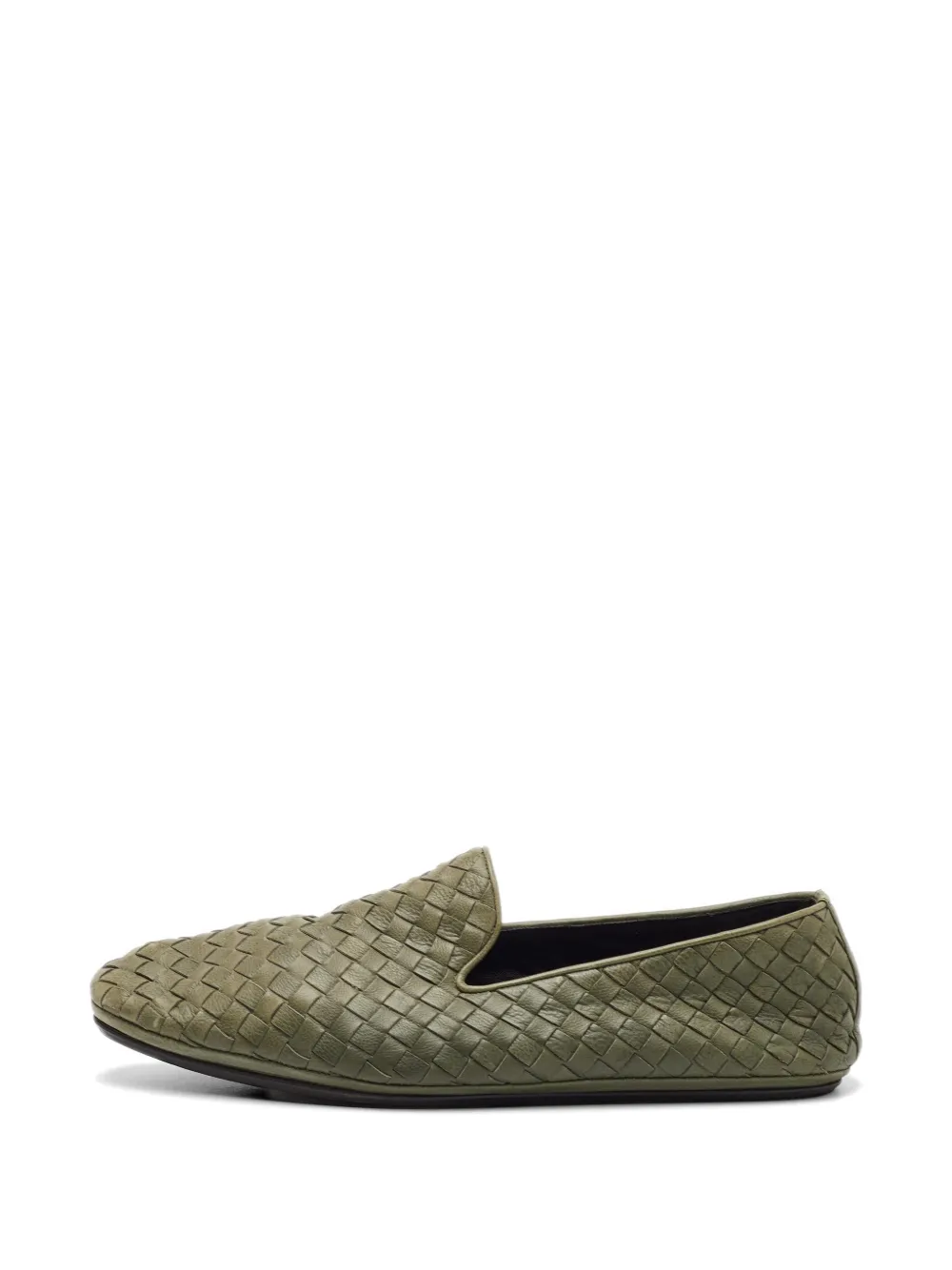 Bottega Veneta Pre-Owned Intrecciato leather loafers - Verde