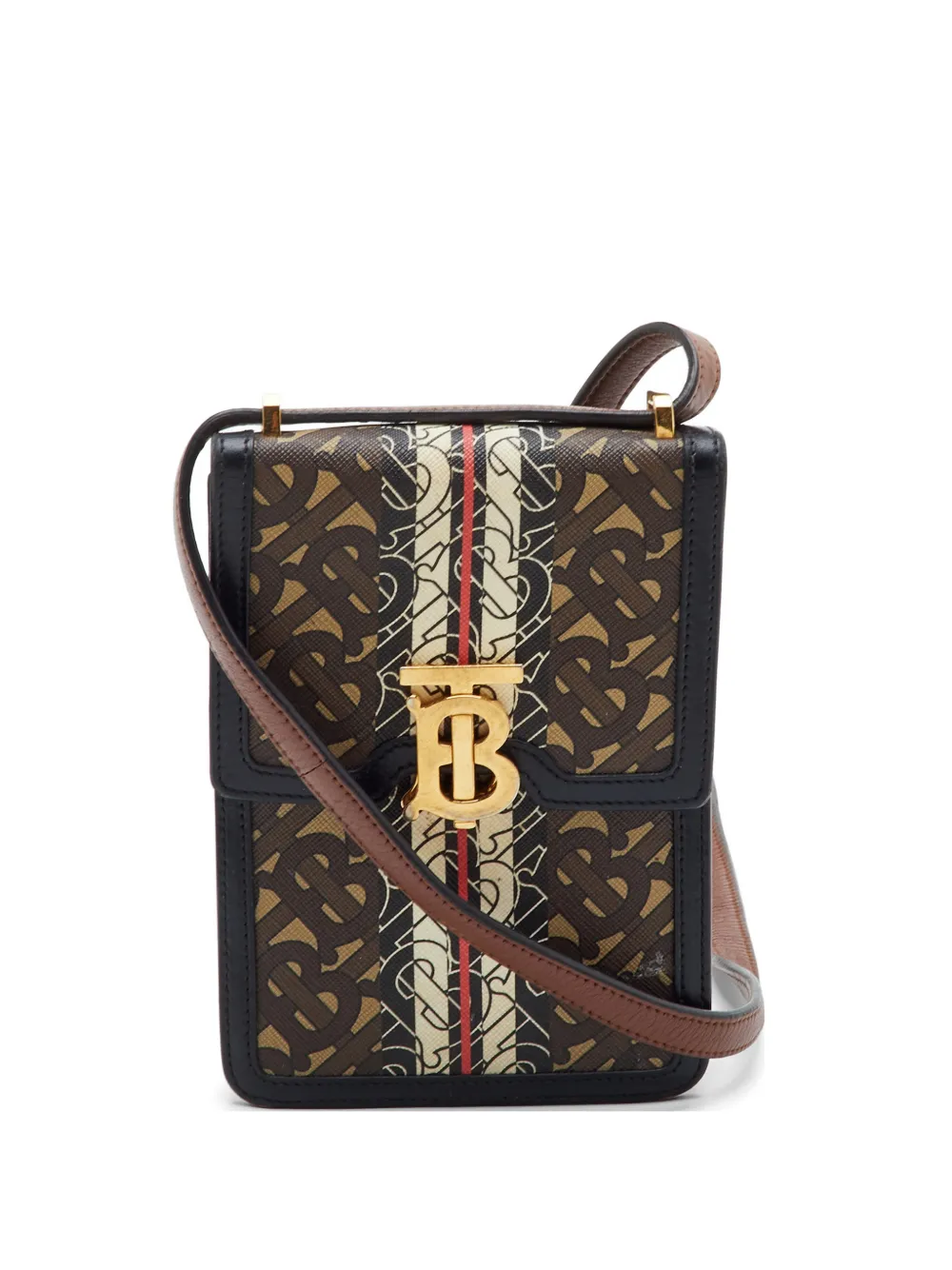 Burberry Pre-Owned logo-pattern cross body bag - Brown