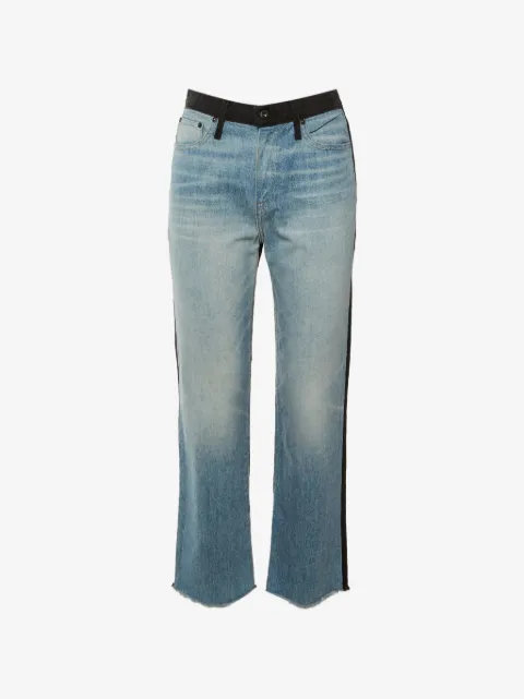 SIMKHAI  Eliot boyfriend two-tone denim jeans 