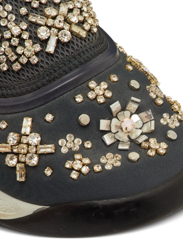 Christian Dior Pre-Owned crystal-embellished slip-on Sneakers