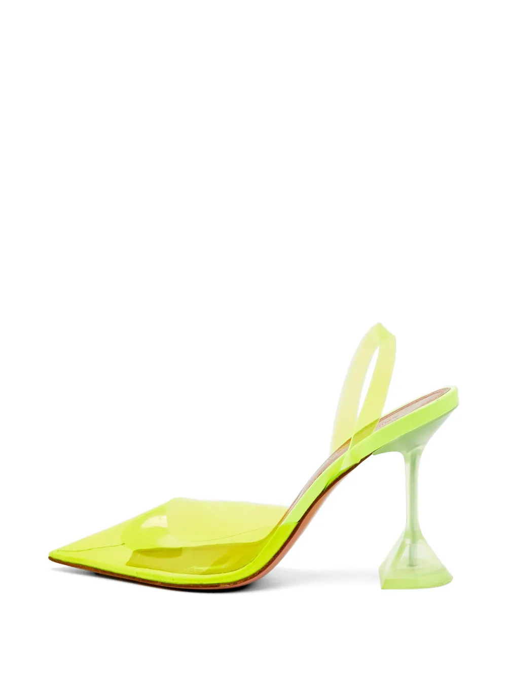 Amina Muaddi Holli Glass slingback pumps - Giallo