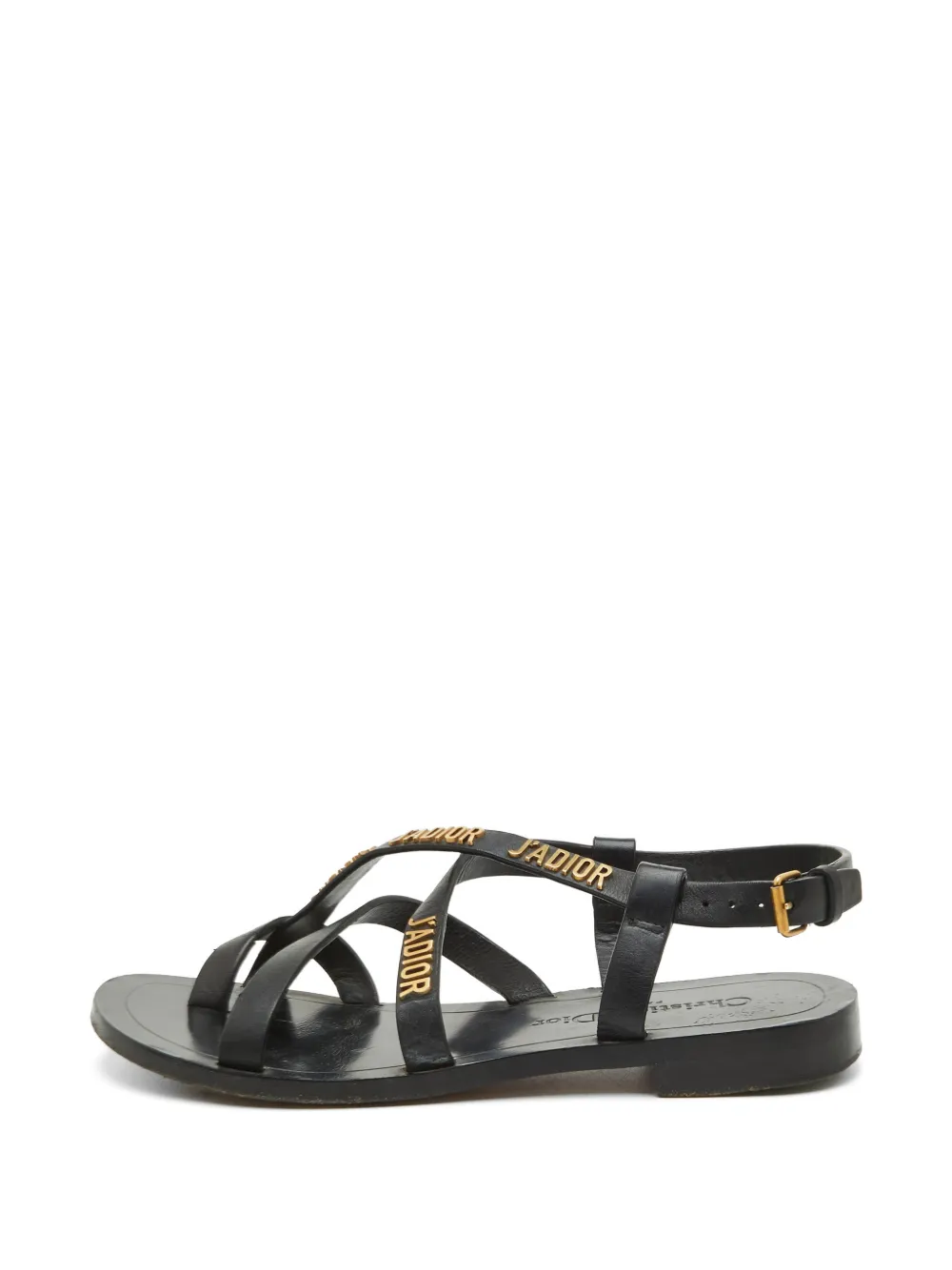 Christian Dior Pre-Owned J'Adior strappy flat sandals - Black