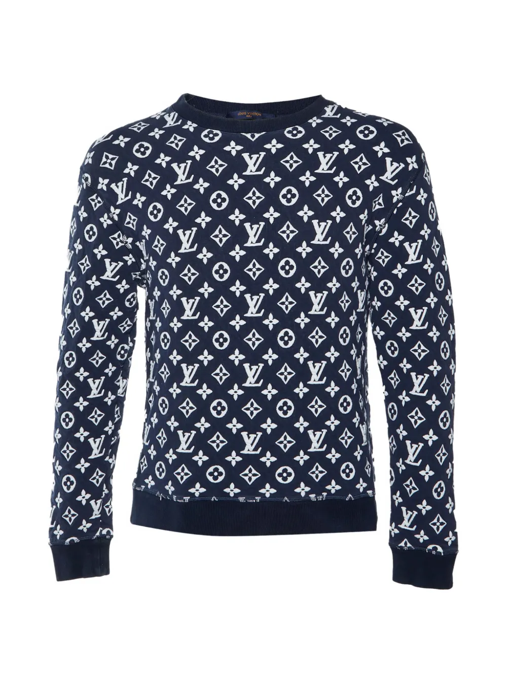 Louis Vuitton Pre-Owned Monogram-pattern jacquard sweater - Blu