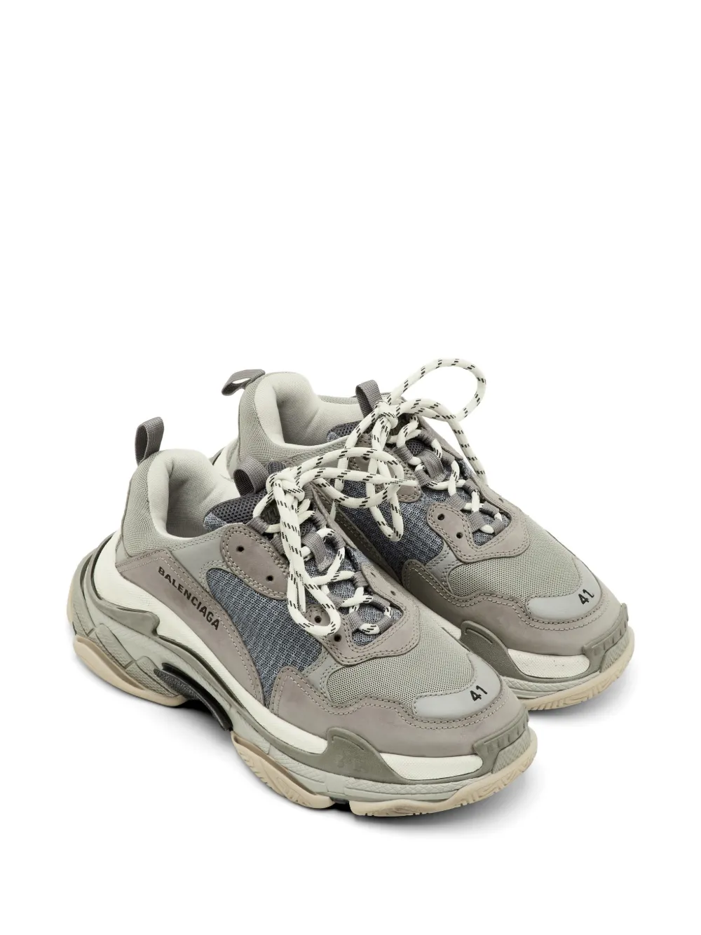 Balenciaga Pre-Owned Triple S leather sneakers - Grigio