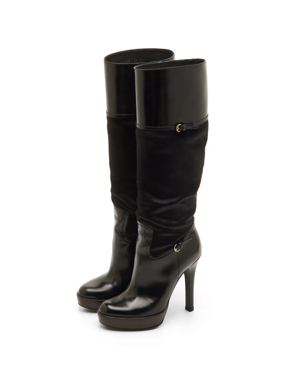 Gucci Pre-Owned knee-length platform boots - Nero