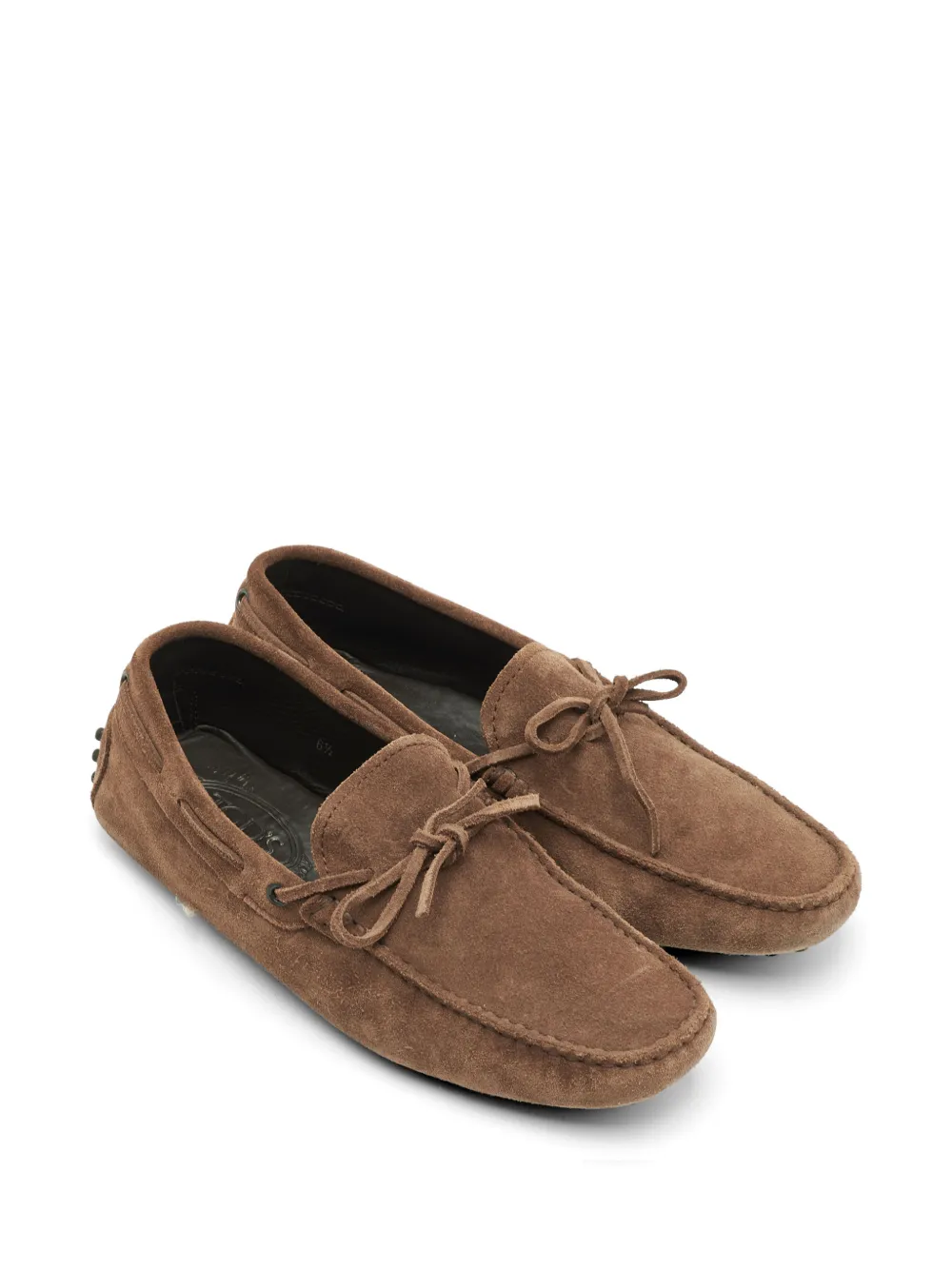Tod's Vintage bow suede loafers - Marrone