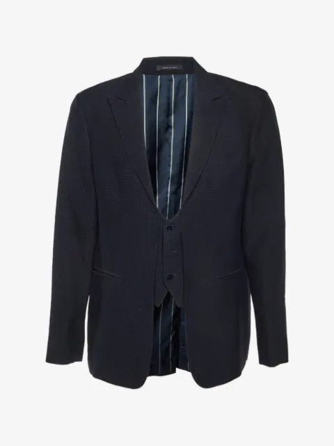 Emporio Armani Pre-Owned dotted vest-detail blazer