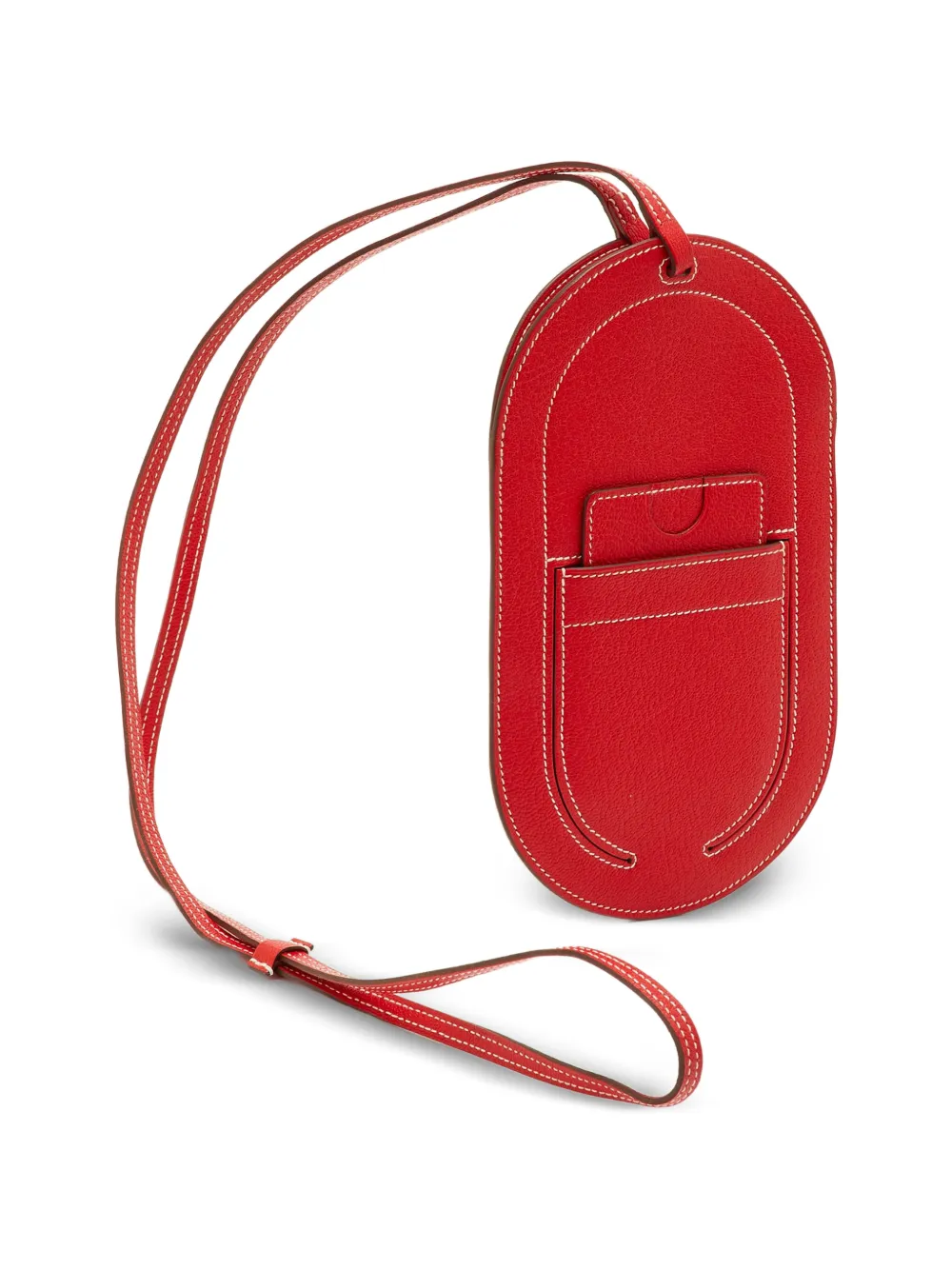 Hermès Pre-Owned In-the-Loop leather phone case - Rosso