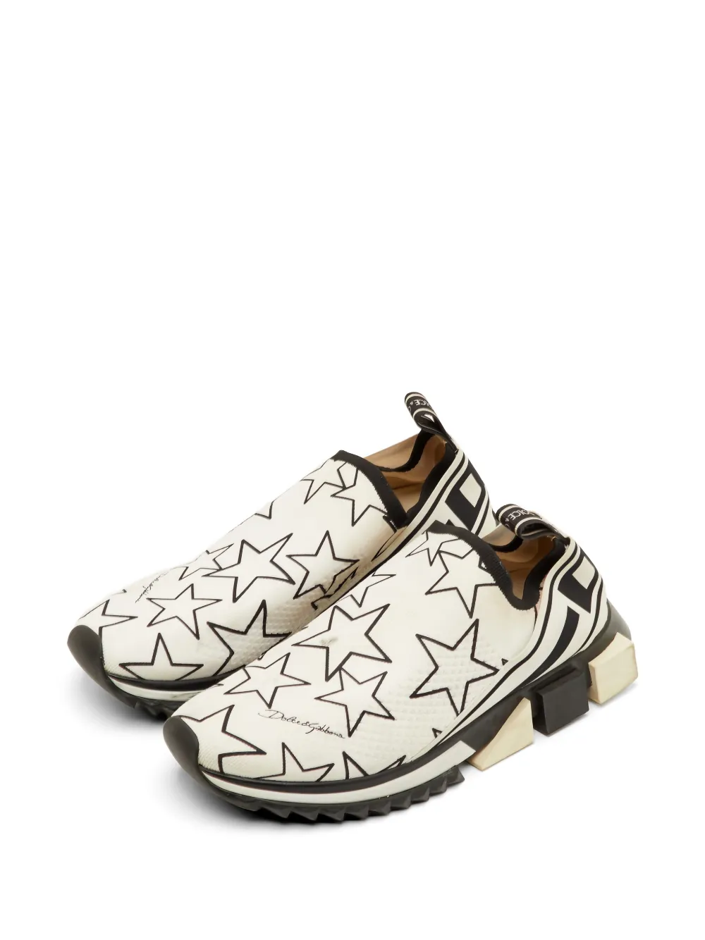 Dolce & Gabbana Pre-Owned Sorrento star-print sneakers - Toni neutri